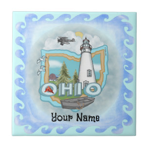 Cerâmica Azulejo de Farol de Ohio
