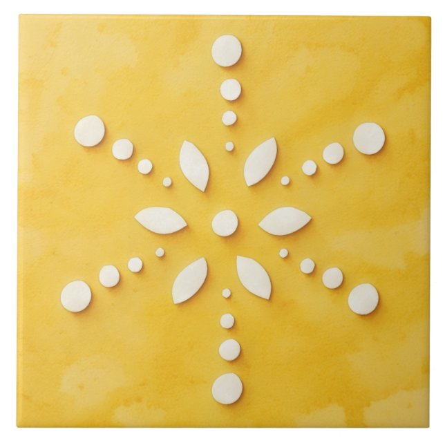 Cerâmica Azulejo de Férias de Inverno de Floco de Neve Cont (Frente)