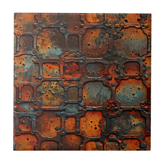 Cerâmica Azulejo de ferro enferrujado (Frente)