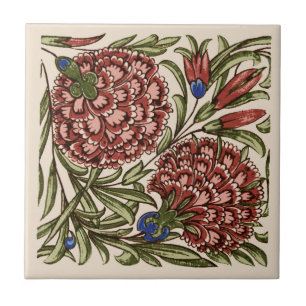 Cerâmica Azulejo de Flor Antiquado Arte Russa