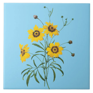 Cerâmica Azulejo de Flor de Coreopsis Redoute