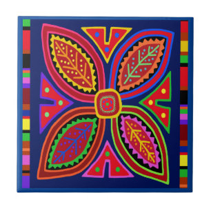 Cerâmica Azulejo de Flor Mola Indiana