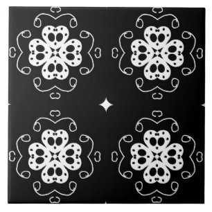 Cerâmica azulejo de flores abstratas modernas