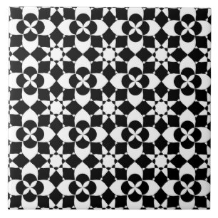 Cerâmica azulejo de flores e estrelas