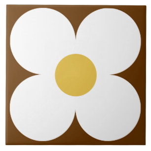 Cerâmica azulejo de flores retrógrado dos anos 60
