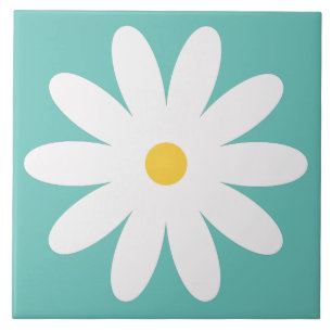 Cerâmica azulejo de flores retrógrado dos anos 60