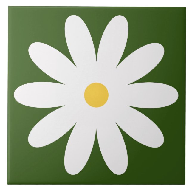 Cerâmica azulejo de flores retrógrado dos anos 60 (Frente)