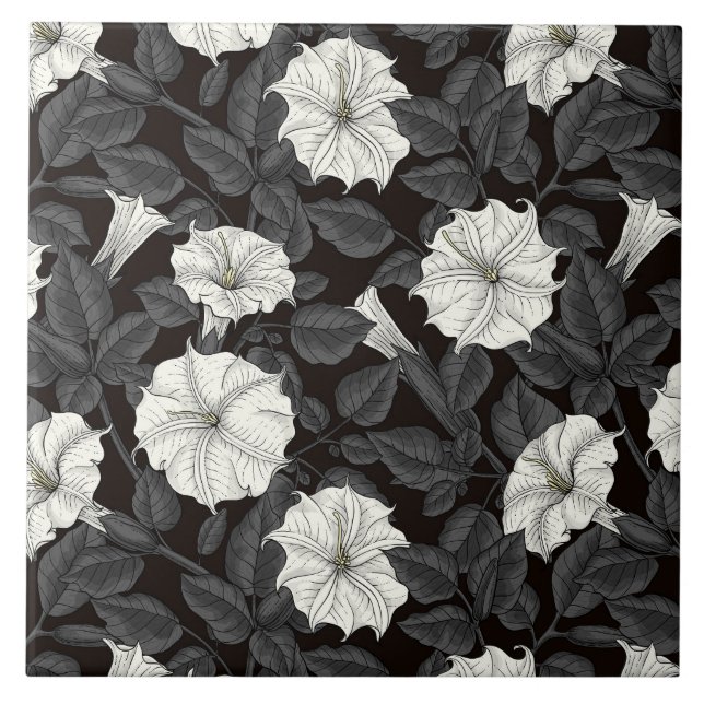 Cerâmica Azulejo de flores solares (Frente)