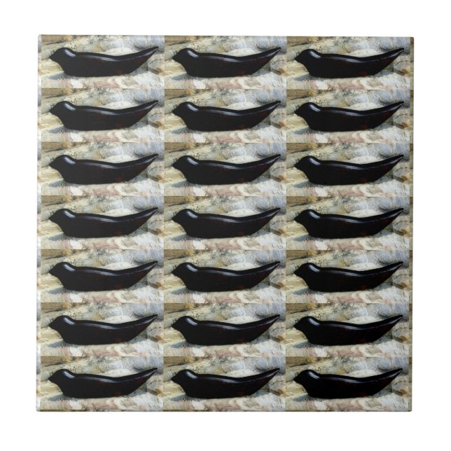 Cerâmica azulejo de foca de porto negro (Frente)