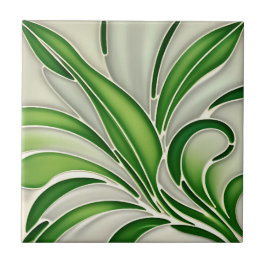 Cerâmica Azulejo de Folha de Bambu Art Déco