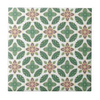 Cerâmica Azulejo de Folhas Verde