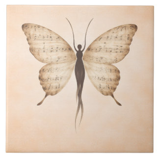 Cerâmica Azulejo de Forma de Borboleta Poética