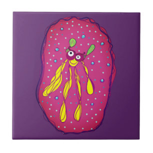 Cerâmica Azulejo de Foto Personalizada do Bug Sonhador Nada