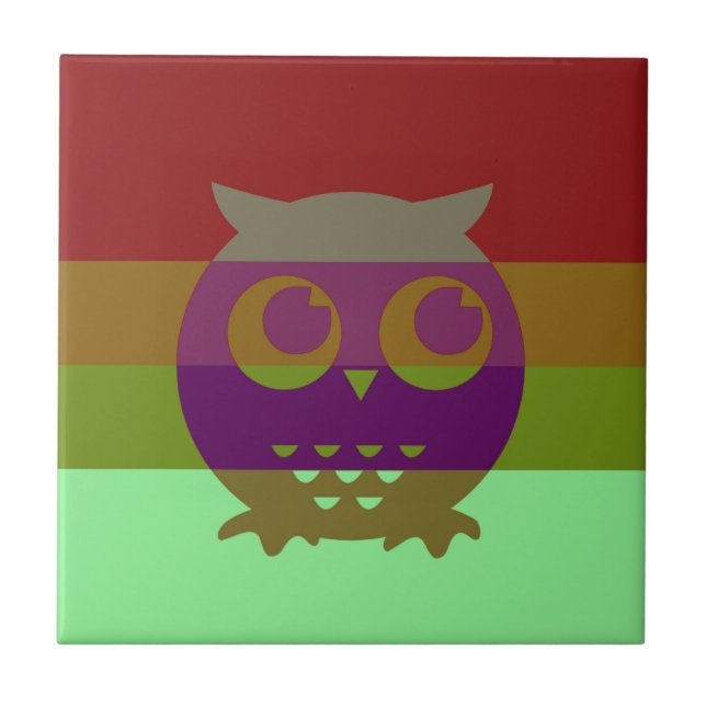 Cerâmica Azulejo de Fotografias Cerâmicas de abstrato Owl (Frente)