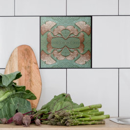 Cerâmica Azulejo de Gingko cerâmico