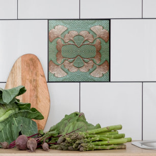 Cerâmica Azulejo de Gingko cerâmico