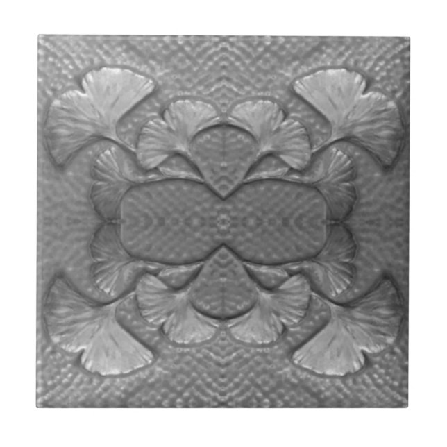 Cerâmica Azulejo de Gingko Cerâmico Silver (Frente)