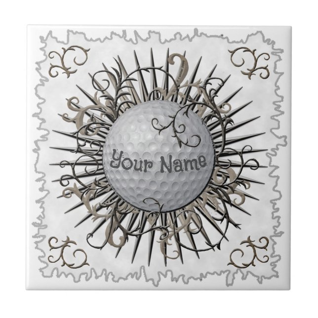 Cerâmica Azulejo de golfe Swirl (Frente)