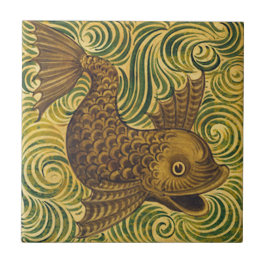 Cerâmica Azulejo de golfinhos William De Morgan Repro (rost