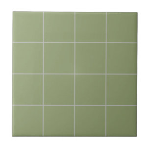 Cerâmica Azulejo de Grade Magra Verde Sage