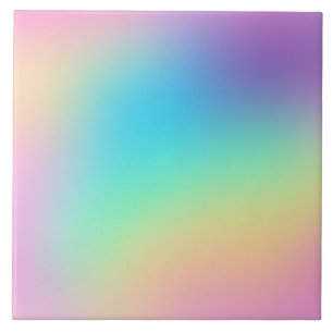 Cerâmica Azulejo de Gradiente do Pastel Arco-Íris Prismát