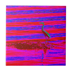 Cerâmica azulejo de herões vermelho e azul