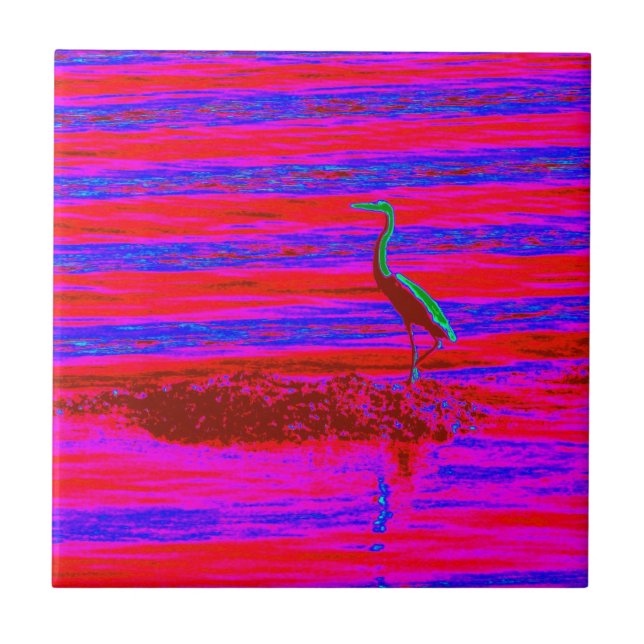 Cerâmica azulejo de herões vermelho e azul (Frente)