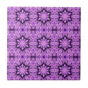 Cerâmica azulejo de hexagrama roxo