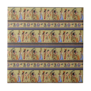 Cerâmica Azulejo de Hieróglifos Egípcios