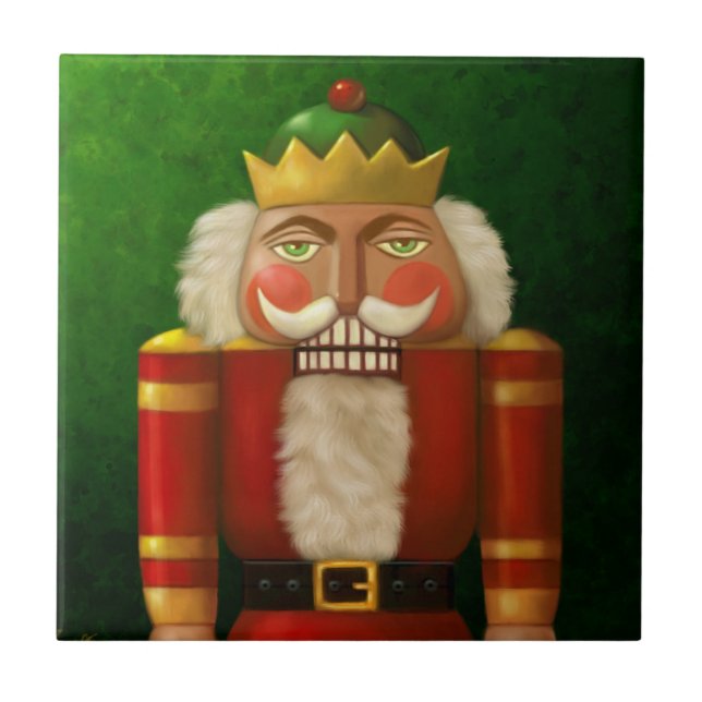 Cerâmica Azulejo de holiday nutcracker tradicional (Frente)