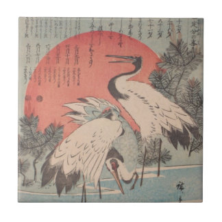 Cerâmica Azulejo de Ichiryusai Hiroshige