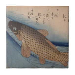 Cerâmica Azulejo de Ichiryusai Hiroshige
