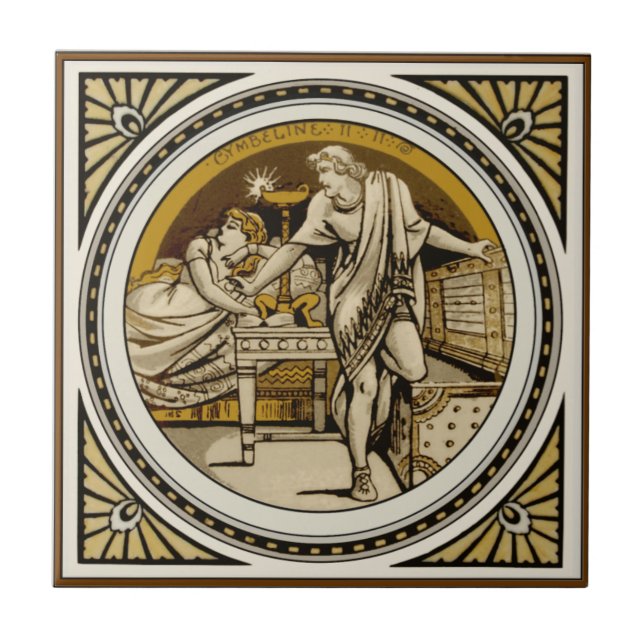 Cerâmica Azulejo de Imagem de Cymbeline Repro Minton Shakes (Frente)