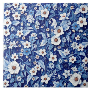 Cerâmica azulejo de jardim de flores silvestres