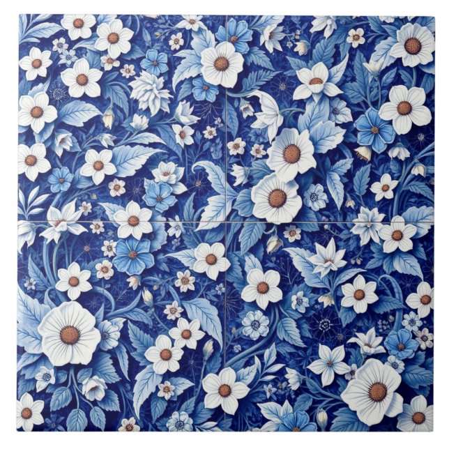 Cerâmica azulejo de jardim de flores silvestres (Frente)