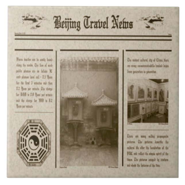 Cerâmica Azulejo de jornal (Frente)