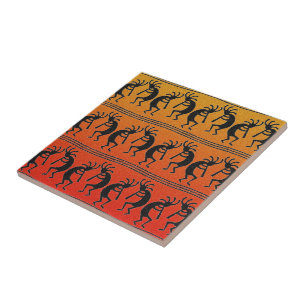 Cerâmica Azulejo de Kokopelli do design do sudoeste do por