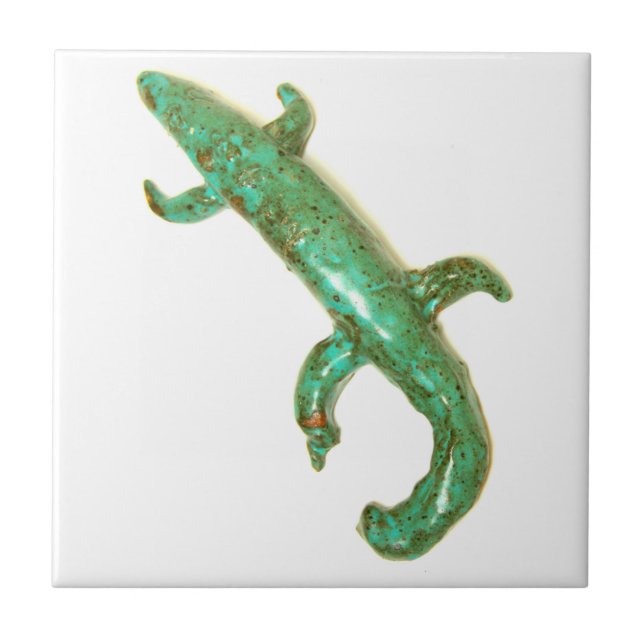 Cerâmica azulejo de lagarto verde (Frente)