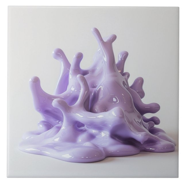 Cerâmica Azulejo de Lava Porcelana Roxo (Frente)