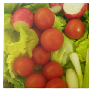 Cerâmica Azulejo de legumes de salada