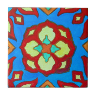 Cerâmica Azulejo de Lotus da ilha de Catalina do papai noel