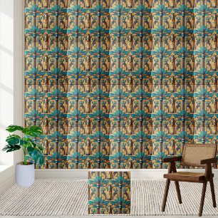 Cerâmica Azulejo de Lotus inspirado no Egito de luxo
