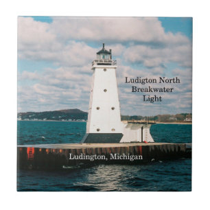 Cerâmica azulejo de Luz de Ludington North Breakwater