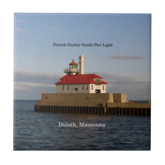Cerâmica Azulejo de Luz do Cais Sul de Duluth Harbor (Frente)