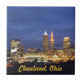 Cerâmica Azulejo de Luzes Noturnas de Cleveland