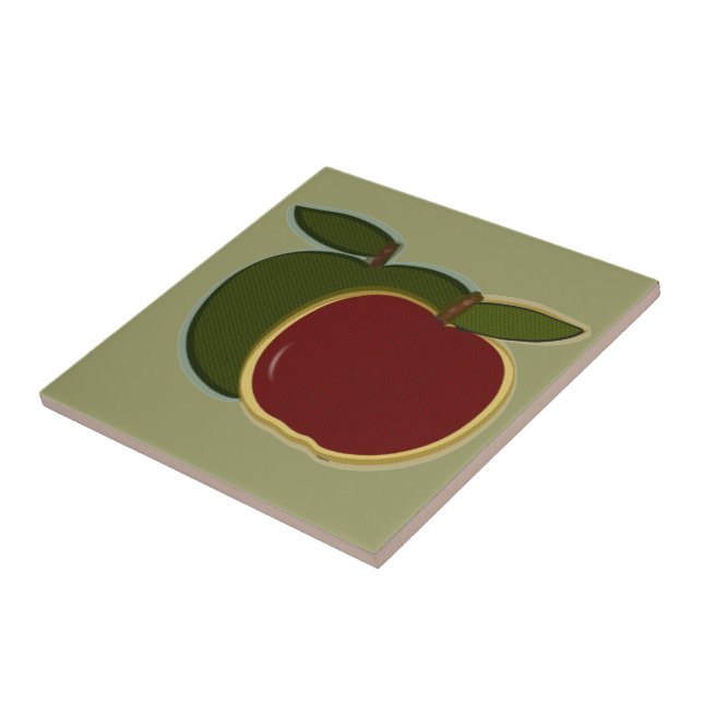 Cerâmica Azulejo de Maçã do País (verde) (Lateral)