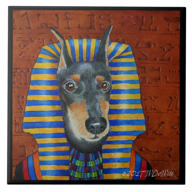 Cerâmica Azulejo de Manchester Terrier (Frente)