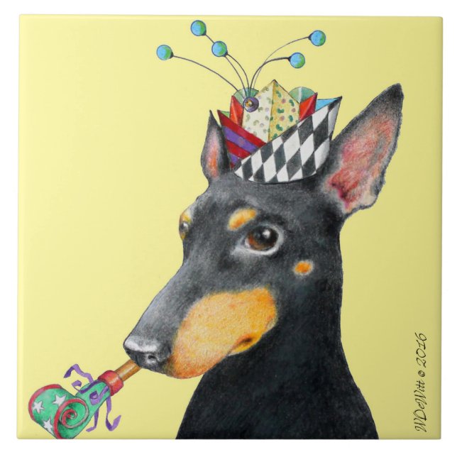 Cerâmica Azulejo de Manchester Terrier (6" x6") (Frente)