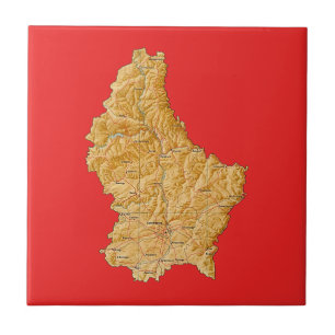 Cerâmica Azulejo de Mapa do Luxemburgo