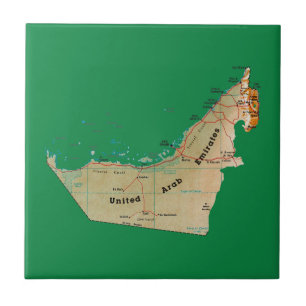 Cerâmica Azulejo de Mapa do UAE